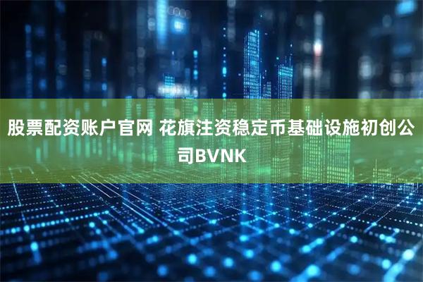 股票配资账户官网 花旗注资稳定币基础设施初创公司BVNK