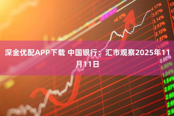 深金优配APP下载 中国银行：汇市观察2025年11月11日